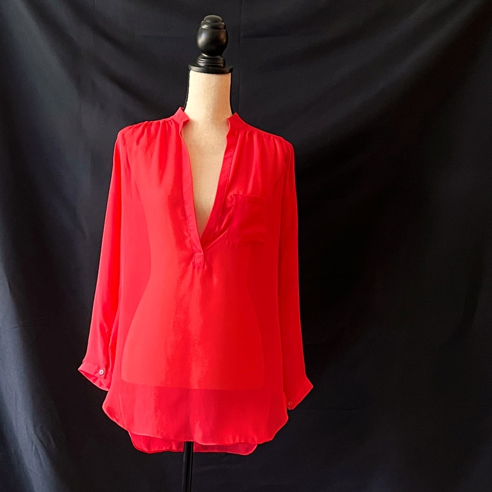 Blue Rain Coral blouse size L